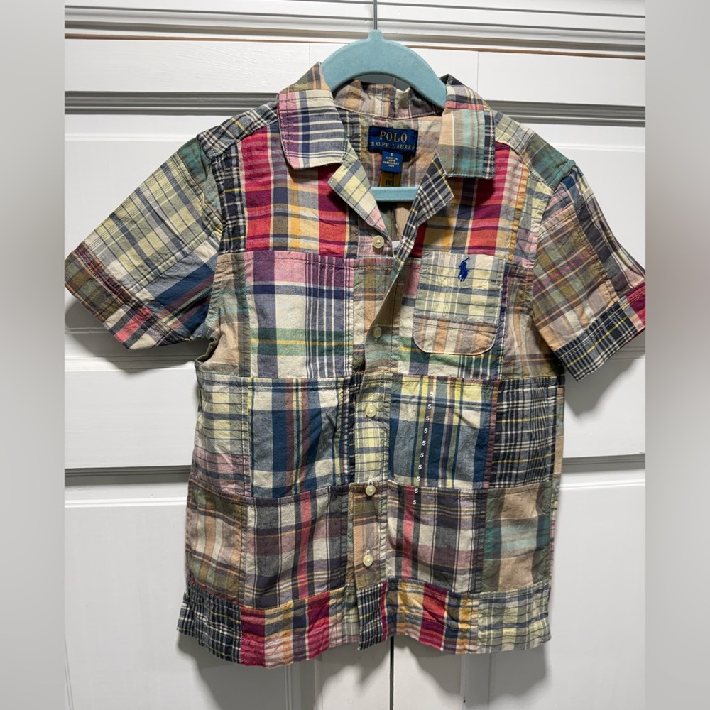 Polo by Ralph Lauren Kids Colorful Patchwork Plaid Shirt